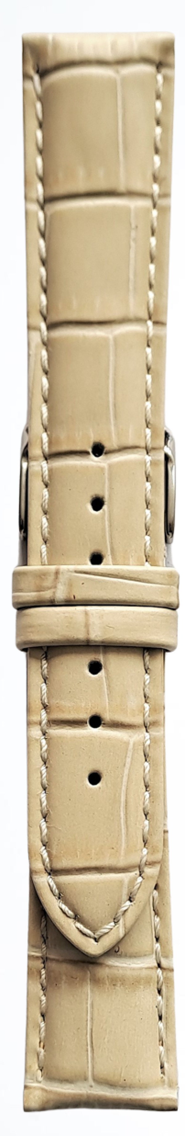Kožni kaiš 22mm Krem boja 22.174