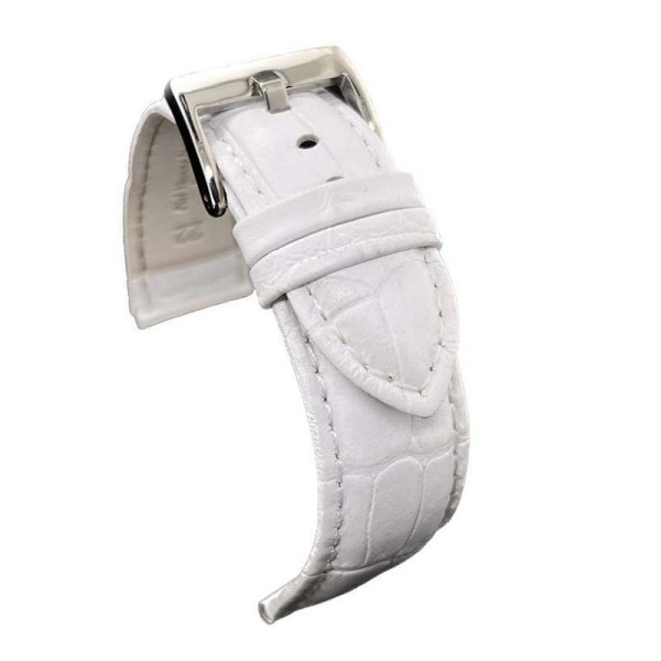 Kožni kaiš Diloy 24mm DIL368.22 Bela boja