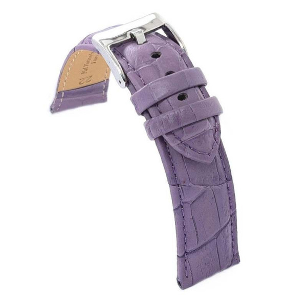 Kožni kaiš Diloy 22mm DIL368.18 Lila boja