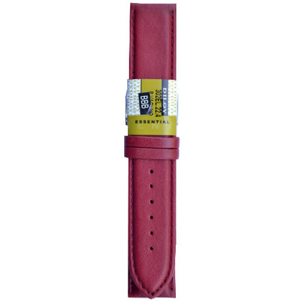 Kožni kaiš Diloy XL 20mm DIL302EL.4 Tamno crvena
