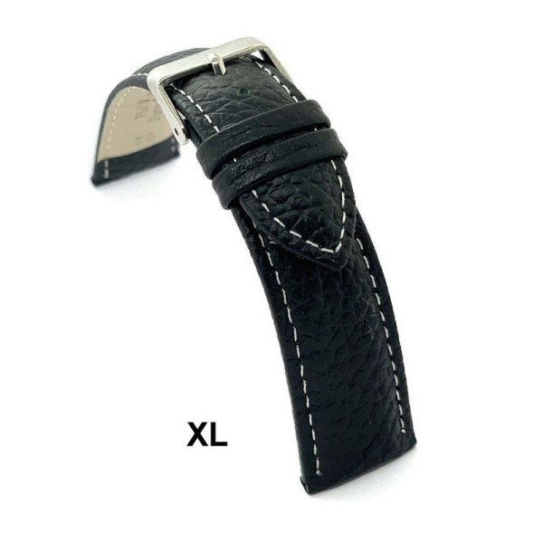 Kožni kaiš Diloy XL 16mm DIL206EL.1 Crni sa belim stepom