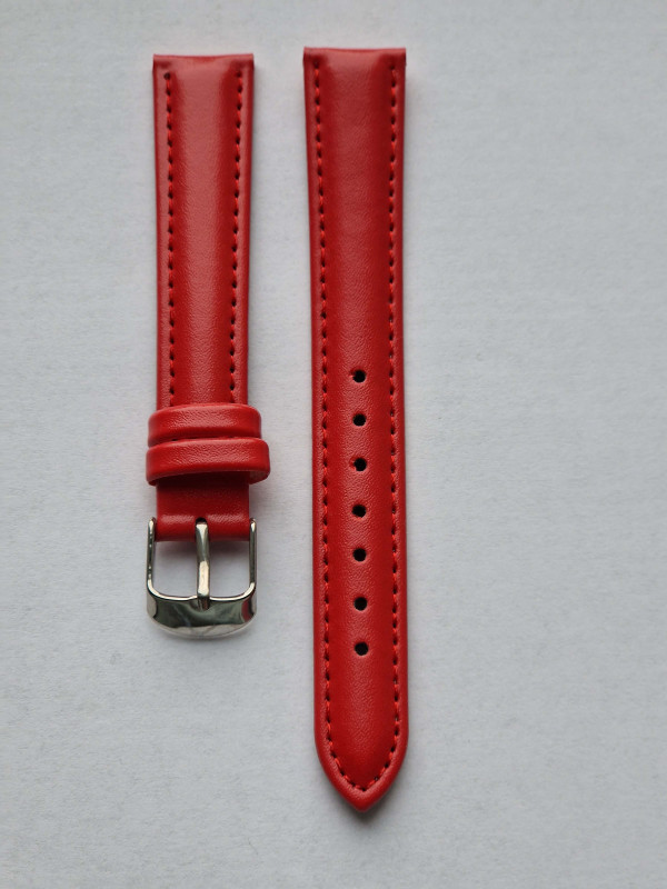 Kožni kaiš 14mm (Eko koza) Crvena boja 14.37