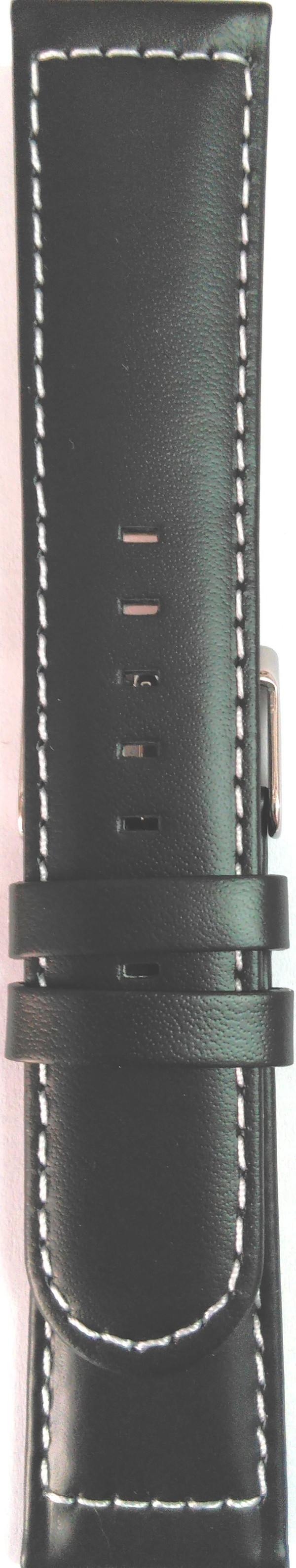 Kožni kaiš 22mm Crna boja 22.152