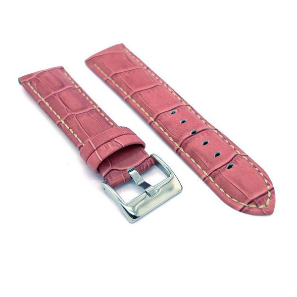 Kožni kaiš Diloy 24mm DIL378.13 Roze boja