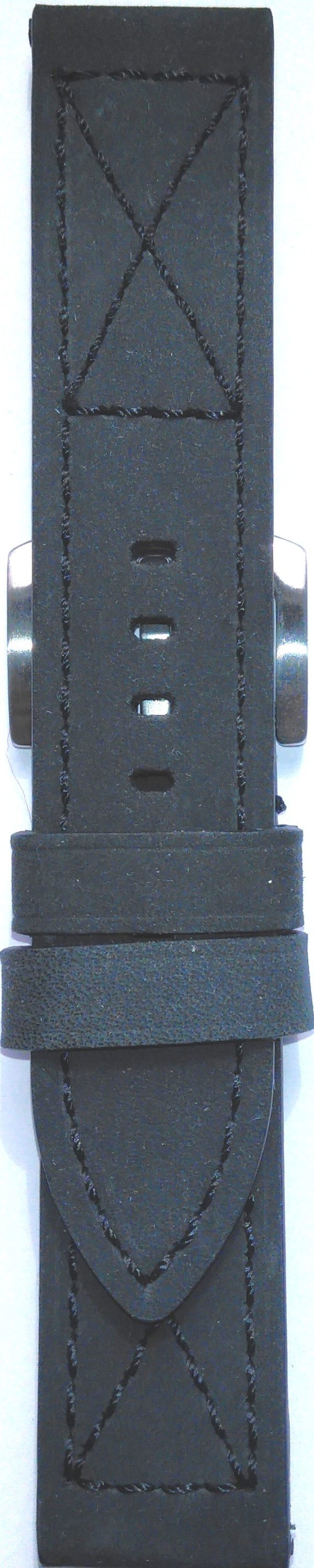 Kožni kaiš 22mm Crna boja 22.380